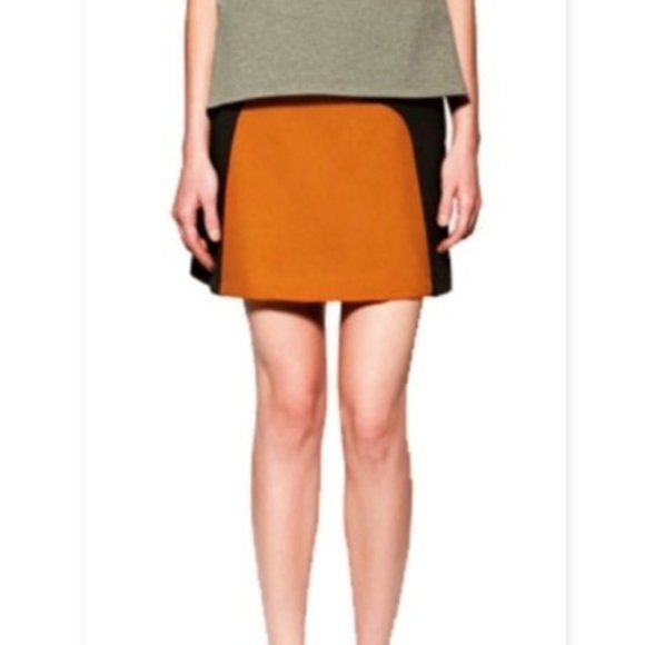 Zara Two Tone Mini Skirt Medium - Picture 1 of 6